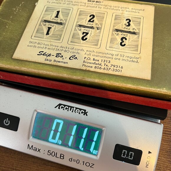 Vintage 1967 Skip-Bo Card Game In Red Velvet Box By Hazel Bowman COMPLETE - Picture 5 of 5